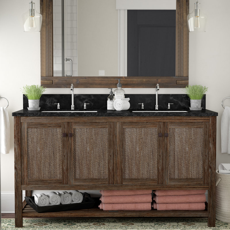 Laurel Foundry Modern Farmhouse Inkom 60" Double Bathroom Vanity Set